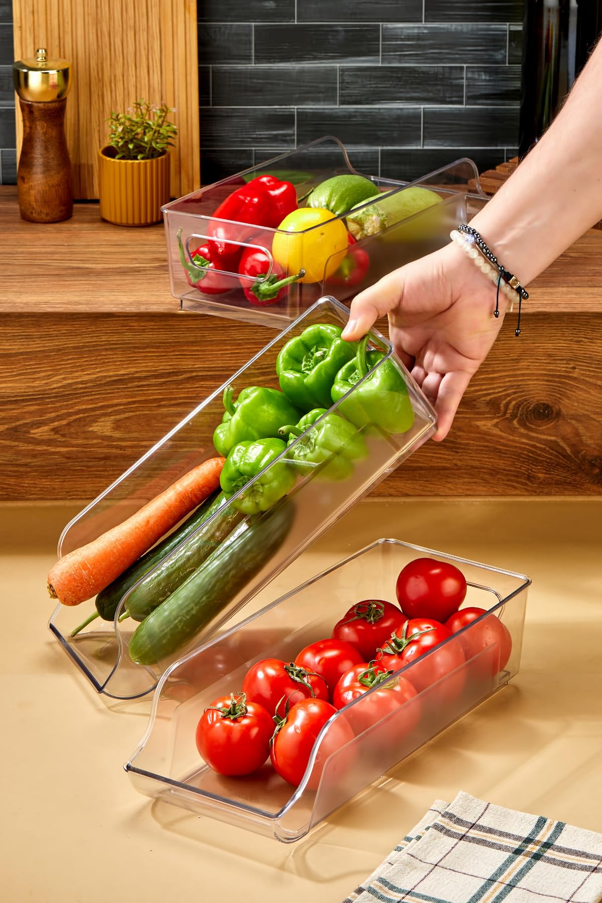 Poomy Buzdolabı ve Dolap İçi Düzenleyici Organizer Seti 3'lü, CAN.PO.09